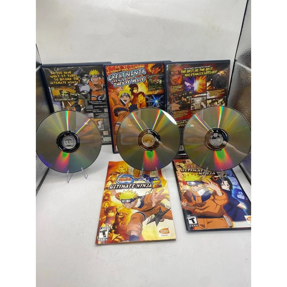 Naruto Ultimate Ninja 1,  2 & 3 Lot PS2 Bundle PlayStation 2 -- Minty Discs